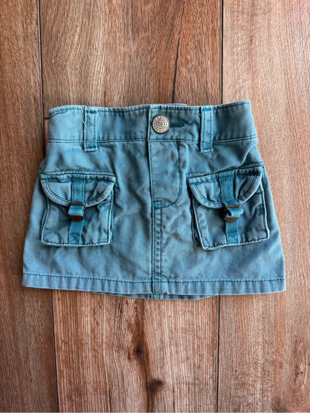 Old Navy Teal Cargo Pocket Skirt for Baby Y2K